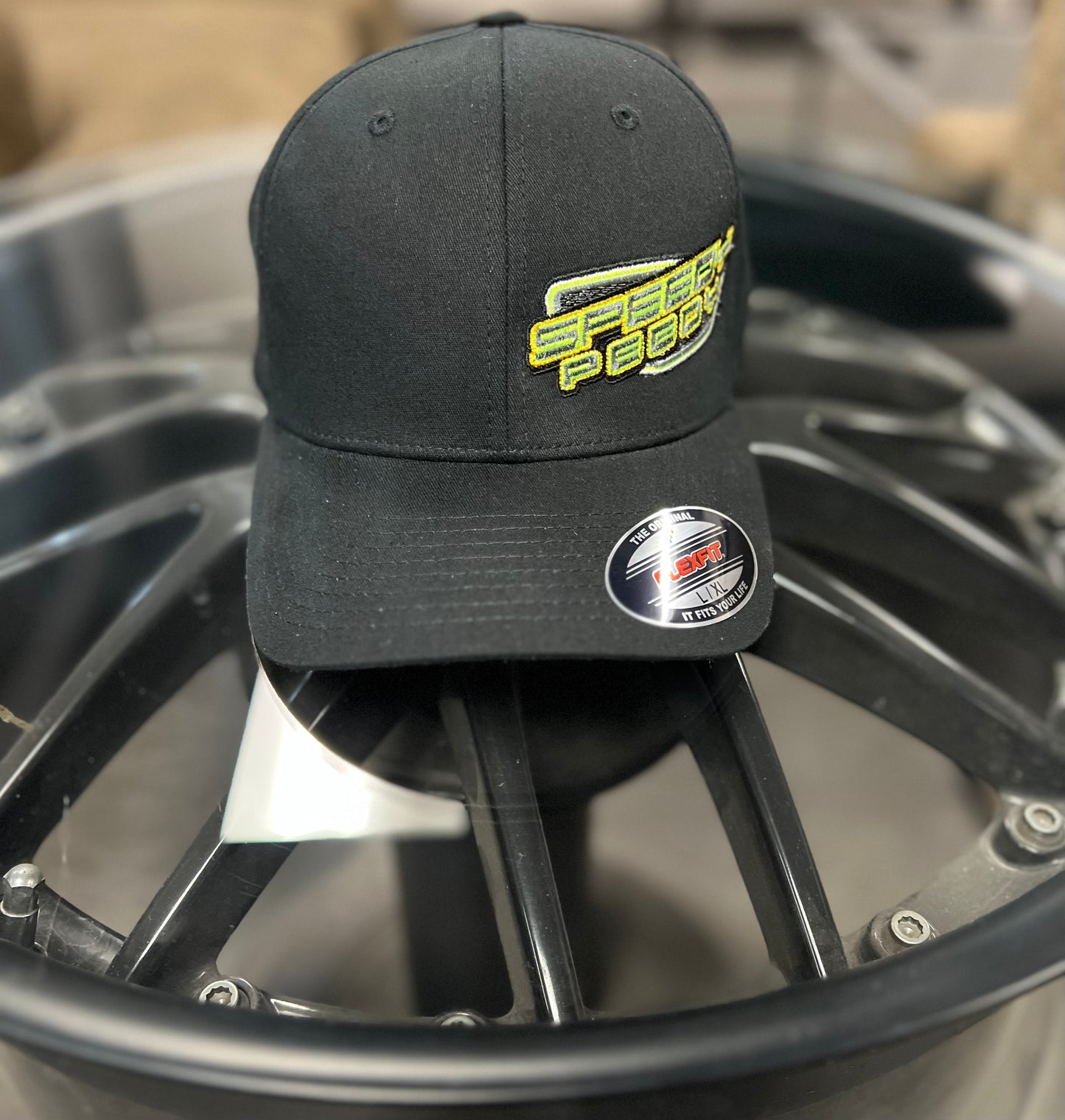 Black (Green/Yellow Font) Flexfit Hat
