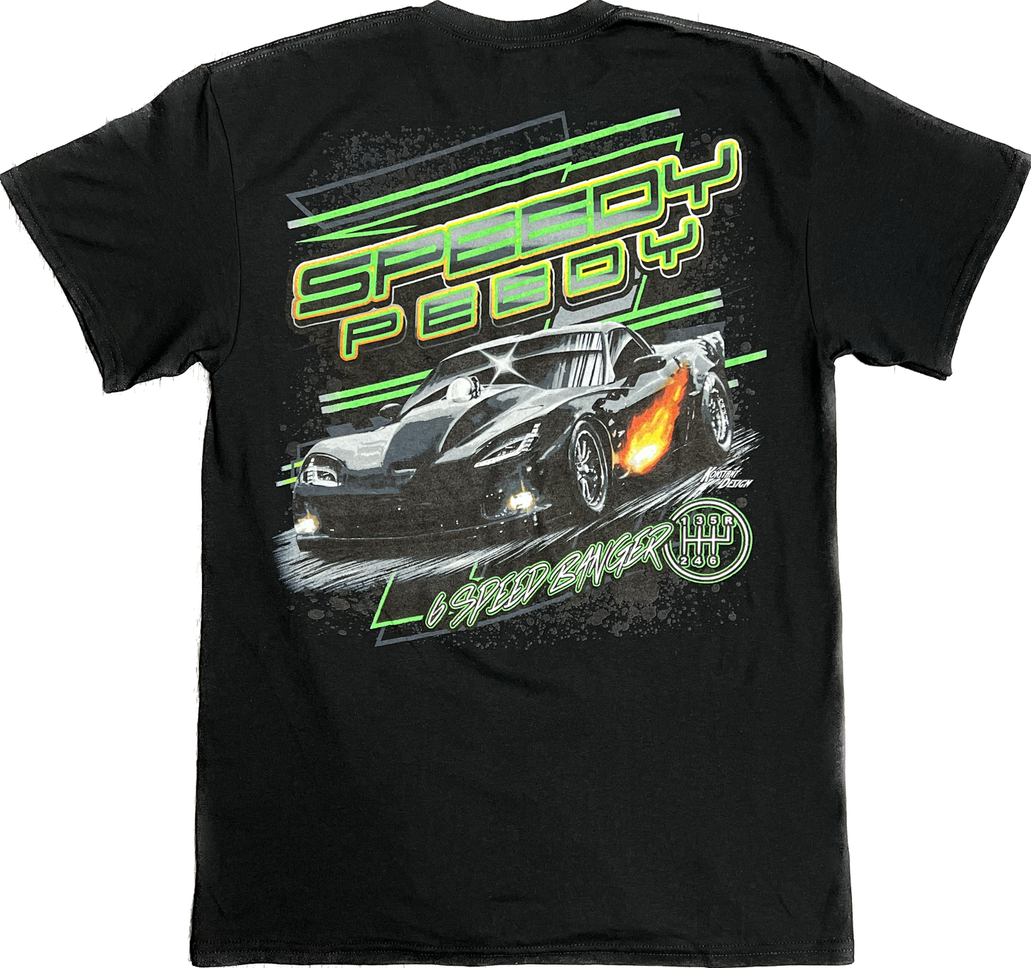 Black 6 Speed Banger T-Shirt