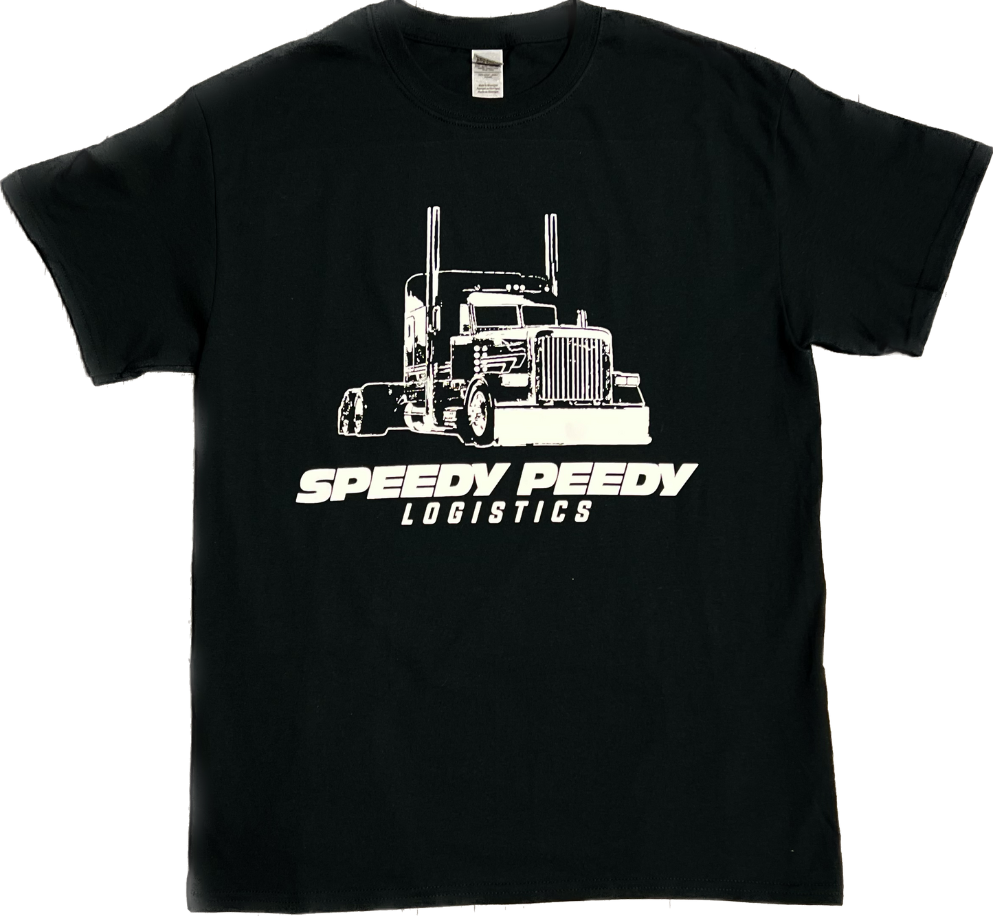 Black Logistics Truck T-shirt